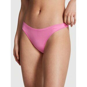 Victoria's Secret Cotton High-Leg Thong Panty Pink L